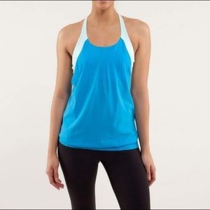 Lululemon blue workout tank, built in bra